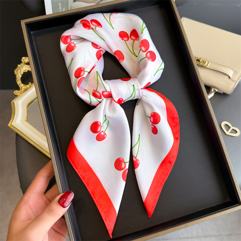 Luxury Bags Cute - Роскошный квадратный атласный шарф, женские милые